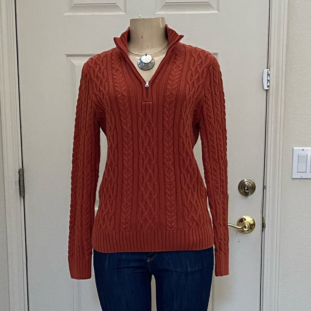 “CROFT & BARROW” 🧡 SUPER CHIC 🏡 ORANGE KNIT S…